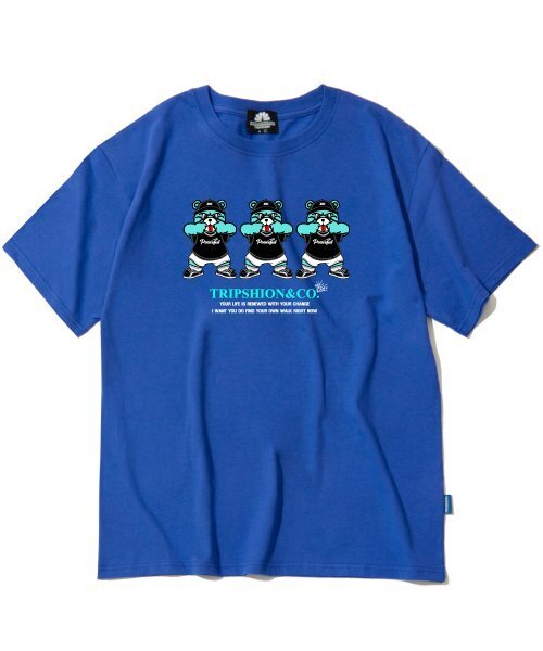 TRIPSHION(トリップション)の「ミントキャンディベアロゴTシャツ - ブルー(Tシャツ/カットソー・メンズ・その他・LARGE/MEDIUM/X-LARGE)」の1枚目の写真