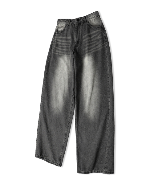 ZENDUST(ジェンダスト)の「Les Wide Denim Pants BLACK(デニムパンツ・レディース・ブラック・X-LARGE/X-SMALL/SMALL/MEDIUM/LARGE)」の4枚目の写真