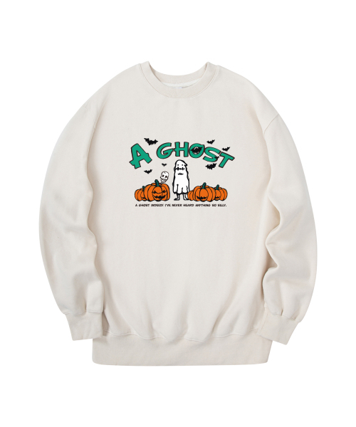 RADINEO(ラディネオ)の「ハロウィンゴーストマンツーマンクリーム(スウェット・メンズ・その他・MEDIUM/LARGE/X-LARGE)」の1枚目の写真
