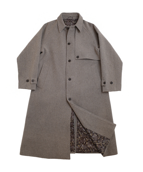 A NOTHING(アナッシング)の「PURE-WOOL 90 BALMACAAN COAT (Khaki Beige)(チェスターコート・レディース・その他・LARGE/SMALL/MEDIUM)」の1枚目の写真