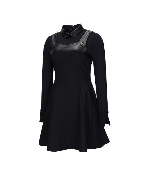 ANEW GOLF（アニューゴルフ）の「W LEATHER PATCH ONEPIECE_BK（ワンピース・レディース・その他・X-SMALL/SMALL/MEDIUM）」の9枚目の写真