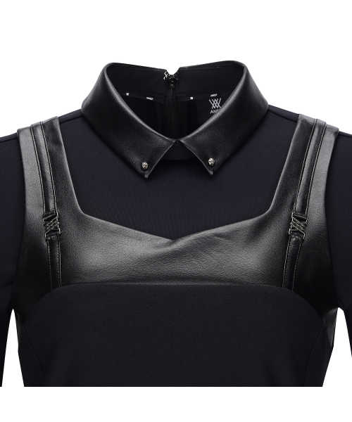 ANEW GOLF（アニューゴルフ）の「W LEATHER PATCH ONEPIECE_BK（ワンピース・レディース・その他・X-SMALL/SMALL/MEDIUM）」の11枚目の写真