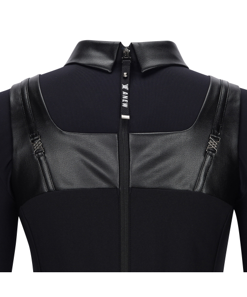 ANEW GOLF（アニューゴルフ）の「W LEATHER PATCH ONEPIECE_BK（ワンピース・レディース・その他・X-SMALL/SMALL/MEDIUM）」の3枚目の写真