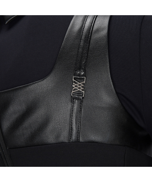 ANEW GOLF（アニューゴルフ）の「W LEATHER PATCH ONEPIECE_BK（ワンピース・レディース・その他・X-SMALL/SMALL/MEDIUM）」の5枚目の写真