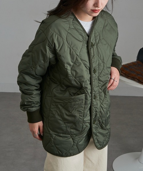 UNIVERSAL OVERALL(ユニバーサルオーバーオール)の「【UNIVERSAL OVERALL】U2533522 Quilt Jacket(その他アウター・メンズ・グリーン/ブラック/グレー・L/XL/M)」の12枚目の写真
