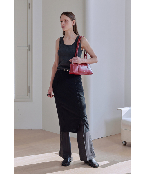 AFTERHOURS(アフターアワーズ)の「COTTON KNIT SLEEVELESS TOP (CHARCOAL)(Tシャツ/カットソー・レディース・その他・FREE)」の5枚目の写真