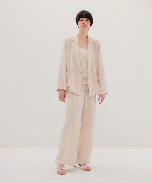 DRESSLAVE（ドレスレイブ）の「velvet satin relaxy pants(ベルベットサテンリラックスパンツ)（その他パンツ・レディース・ブラック/ホワイト・38）」の11枚目の写真