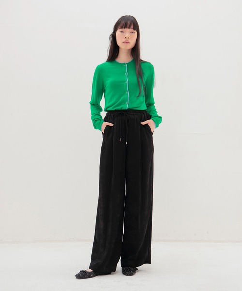 DRESSLAVE（ドレスレイブ）の「velvet satin relaxy pants(ベルベットサテンリラックスパンツ)（その他パンツ・レディース・ブラック/ホワイト・38）」の15枚目の写真