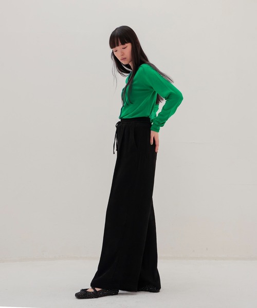 DRESSLAVE（ドレスレイブ）の「velvet satin relaxy pants(ベルベットサテンリラックスパンツ)（その他パンツ・レディース・ブラック/ホワイト・38）」の16枚目の写真