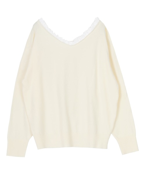 titivate(ティティベイト)の「異素材コンビオフショルダートップス(Tシャツ/カットソー・レディース・杢グレー/アイボリー/ブラック・FREE)」の17枚目の写真