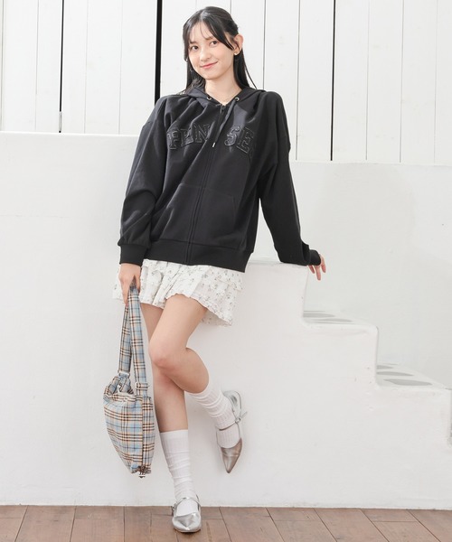Honeys(ハニーズ)の「裏地パンツ付ティアードスカート(スカート・レディース・ホワイト系その他/ホワイト/ブラック・L/M/S)」の11枚目の写真
