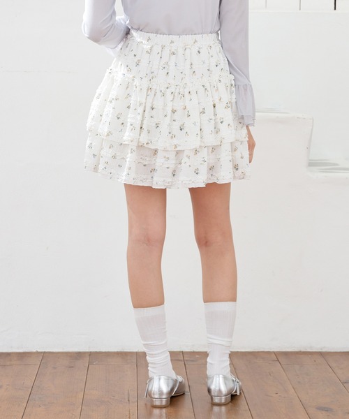 Honeys(ハニーズ)の「裏地パンツ付ティアードスカート(スカート・レディース・ホワイト系その他/ホワイト/ブラック・L/M/S)」の15枚目の写真