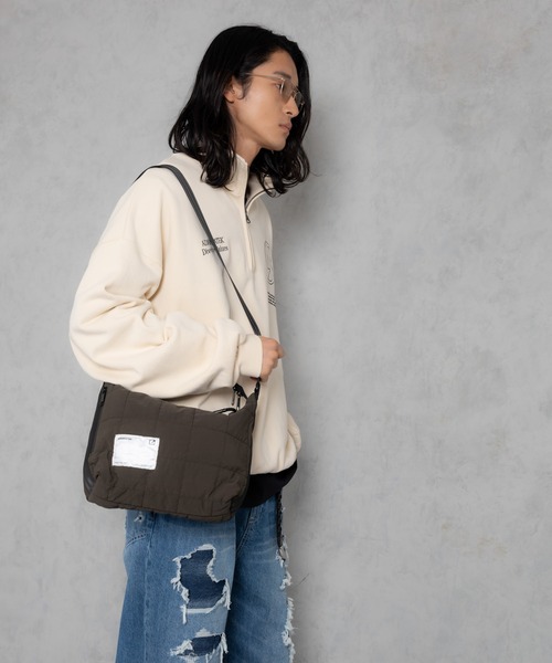 ADAM PATEK（アダムパテック）の「【ADAMPATEK/アダムパテック】square quilt middle shoulder bag / スクエアキルトミディアムショルダーバッグ（ショルダーバッグ・メンズ・カーキ/ブラック/グレー・FREE）」の12枚目の写真