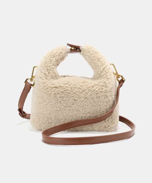 JOURNAL STANDARD relume（ジャーナルスタンダード　レリューム）の「【SINBONO/シンボノ】 Vienna Top Handle Crossbody Bag（ショルダーバッグ・レディース・アイボリー/チャコールグレー・FREE）」の2枚目の写真