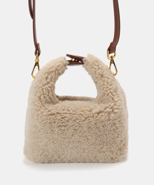 JOURNAL STANDARD relume（ジャーナルスタンダード　レリューム）の「【SINBONO/シンボノ】 Vienna Top Handle Crossbody Bag（ショルダーバッグ・レディース・アイボリー/チャコールグレー・FREE）」の4枚目の写真