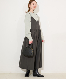 SLOBE IENA(IENA SLOBE) / ノースリーブワンピース/--/ポリエステル/BEG/無地 SLOBE IENA｜スローブイエナのワンピース（袖なし）通販 - ZOZOTOWN