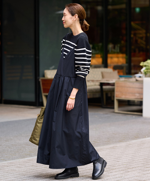 SLOBE IENA(スローブイエナ)の「マットタフタキャミワンピース(ワンピース・レディース・カーキ/ネイビー・FREE)」の15枚目の写真