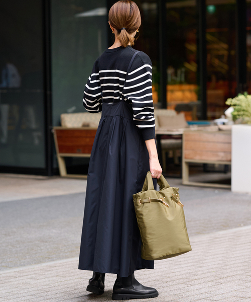 SLOBE IENA(スローブイエナ)の「マットタフタキャミワンピース(ワンピース・レディース・カーキ/ネイビー・FREE)」の16枚目の写真