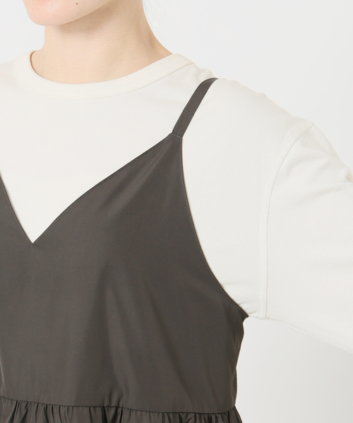 SLOBE IENA(スローブイエナ)の「マットタフタキャミワンピース(ワンピース・レディース・カーキ/ネイビー・FREE)」の21枚目の写真