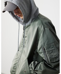 BEAMS | フェイクレイヤード フライトジャケット【ワイドショートフィット】(ブルゾン)