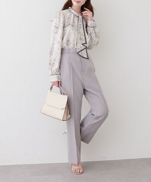 natural couture（ナチュラルクチュール）の「配色ボウタイ２WAYブラウス（シャツ/ブラウス・レディース・オフホワイト/ネイビー/ミント/その他1/ピンクベージュ/グレイッシュベージュ・FREE）」の10枚目の写真