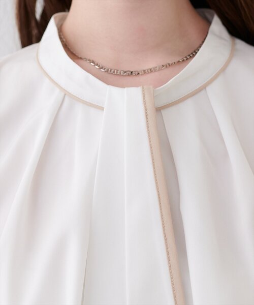 natural couture（ナチュラルクチュール）の「配色ボウタイ２WAYブラウス（シャツ/ブラウス・レディース・オフホワイト/ネイビー/ミント/その他1/ピンクベージュ/グレイッシュベージュ・FREE）」の22枚目の写真