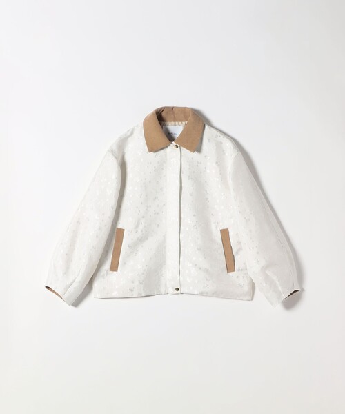 SHIPS any:〈手洗い可能〉フラワー ジャカード ジップ ブルゾン