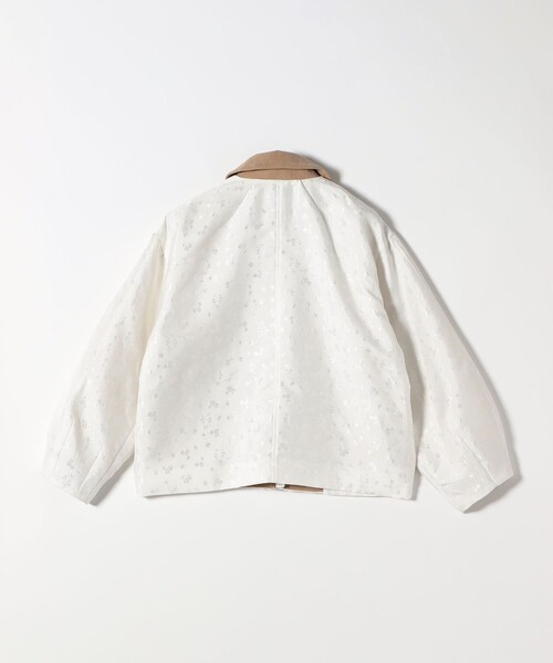 SHIPS any:〈手洗い可能〉フラワー ジャカード ジップ ブルゾン