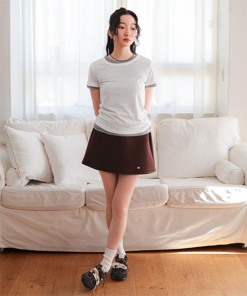 miette(ミエット)の「シアー半袖Tシャツセット(Tシャツ/カットソー・レディース・ブラウン/オフホワイト/ネイビー/ブラック・L/M/S)」の8枚目の写真