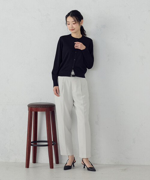 COMME CA ISM（コムサイズム）の「【UVカット・ウォッシャブル】ベーシック クルーネックカーディガン（カーディガン/ボレロ・レディース・ネイビー/ブラック/アイボリー/グリーン・LARGE/MEDIUM）」の13枚目の写真