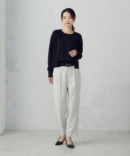 COMME CA ISM（コムサイズム）の「【UVカット・ウォッシャブル】ベーシック クルーネックカーディガン（カーディガン/ボレロ・レディース・ネイビー/ブラック/アイボリー/グリーン・LARGE/MEDIUM）」の14枚目の写真