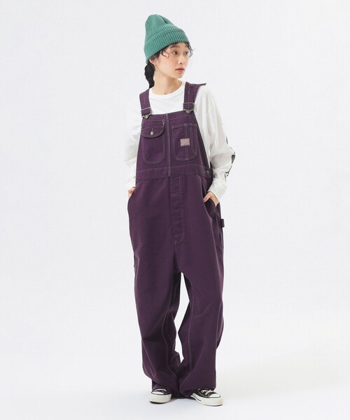 BEAMS BOY(ビームスボーイ)の「【別注】BIGMAC / オーバーダイ オーバーオール 26SS(サロペット/オーバーオール・レディース・パープル・MEDIUM/SMALL)」の1枚目の写真