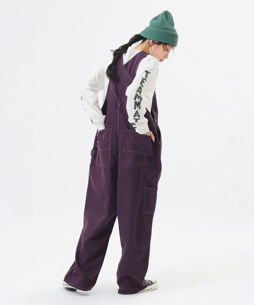 BEAMS BOY(ビームスボーイ)の「【別注】BIGMAC / オーバーダイ オーバーオール 26SS(サロペット/オーバーオール・レディース・パープル・MEDIUM/SMALL)」の3枚目の写真