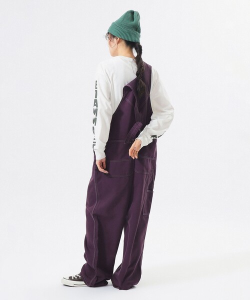 BEAMS BOY(ビームスボーイ)の「【別注】BIGMAC / オーバーダイ オーバーオール 26SS(サロペット/オーバーオール・レディース・パープル・MEDIUM/SMALL)」の4枚目の写真