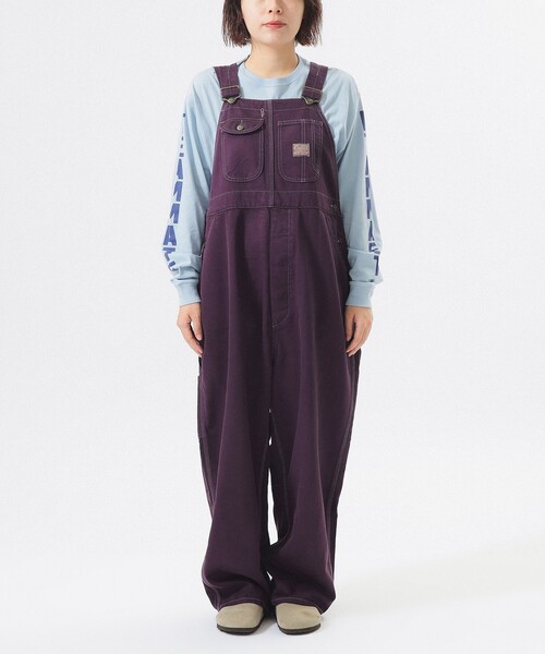 BEAMS BOY(ビームスボーイ)の「【別注】BIGMAC / オーバーダイ オーバーオール 26SS(サロペット/オーバーオール・レディース・パープル・MEDIUM/SMALL)」の6枚目の写真