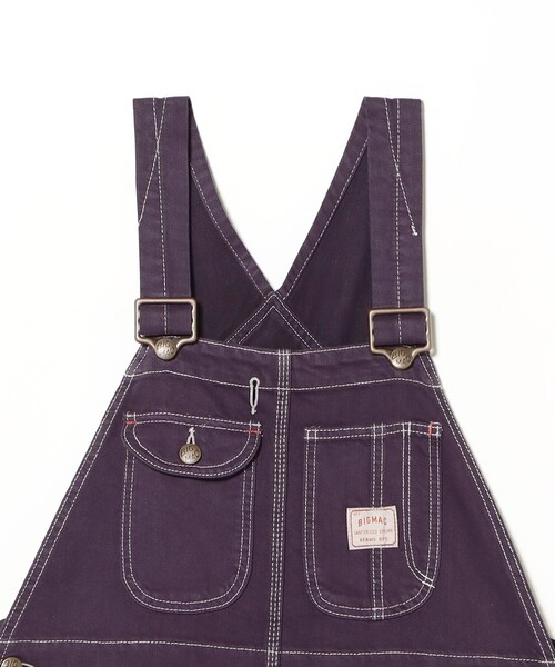BEAMS BOY(ビームスボーイ)の「【別注】BIGMAC / オーバーダイ オーバーオール 26SS(サロペット/オーバーオール・レディース・パープル・MEDIUM/SMALL)」の6枚目の写真