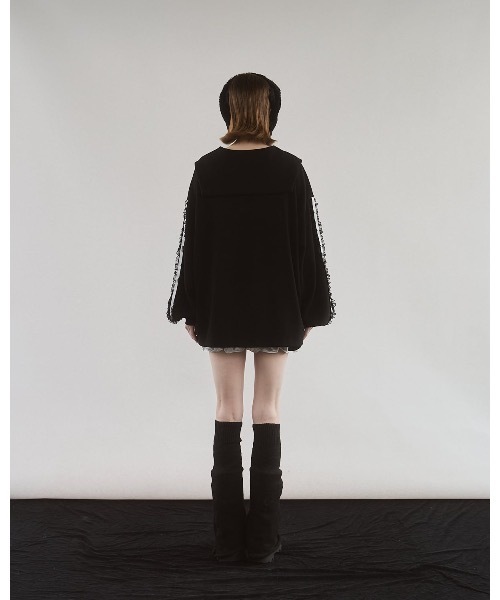 lilLilly(リルリリー)の「セーラージャージニットプルオーバー(ジャージ・レディース・ブラック・FREE)」の4枚目の写真