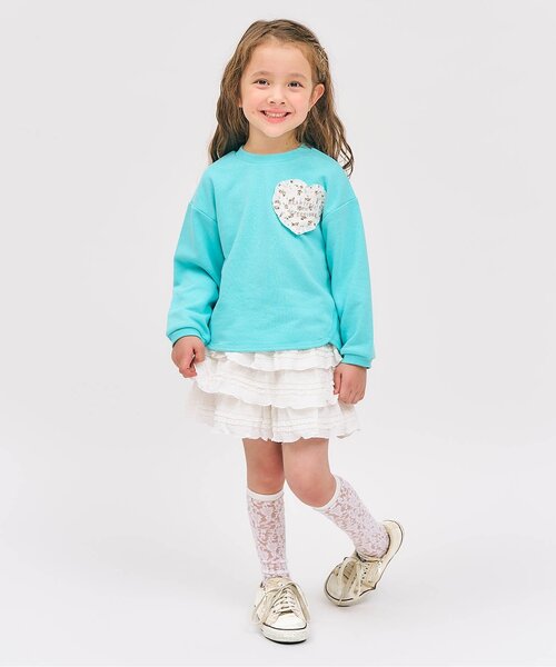 apres les cours（アプレレクール）の「フリルティアードスカパン（その他パンツ・キッズ・ブラック/オフホワイト・100/130/120/110/90/80）」の13枚目の写真