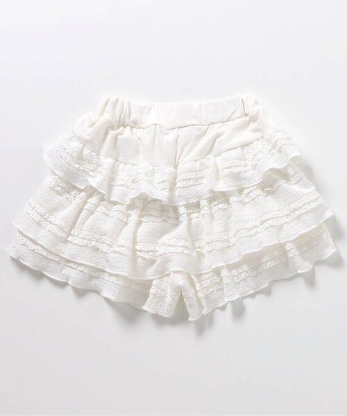 apres les cours（アプレレクール）の「フリルティアードスカパン（その他パンツ・キッズ・ブラック/オフホワイト・100/130/120/110/90/80）」の17枚目の写真