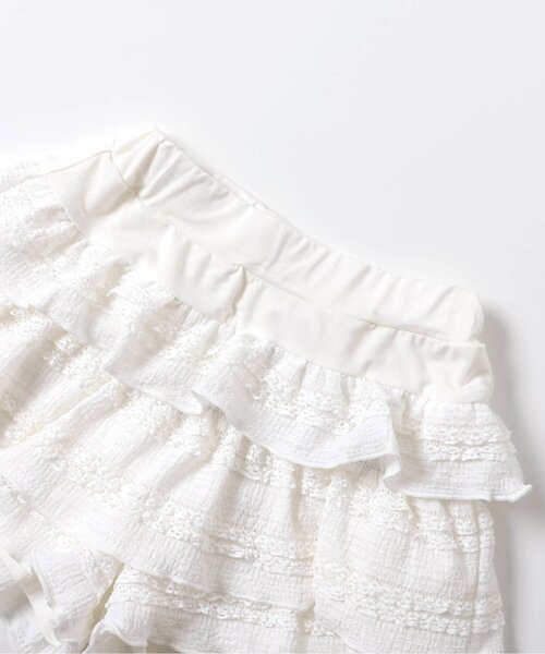 apres les cours（アプレレクール）の「フリルティアードスカパン（その他パンツ・キッズ・ブラック/オフホワイト・100/130/120/110/90/80）」の18枚目の写真