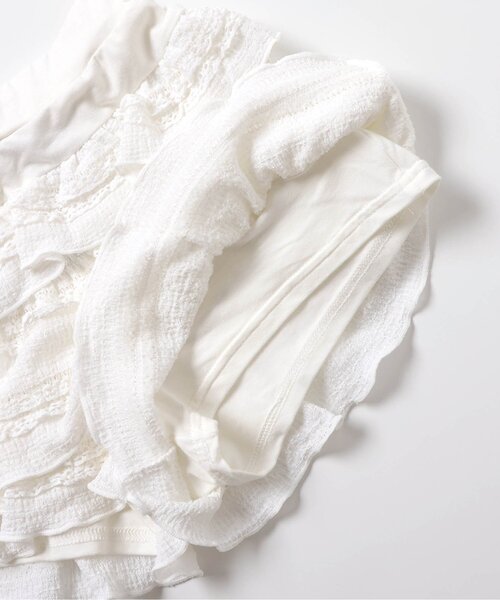 apres les cours（アプレレクール）の「フリルティアードスカパン（その他パンツ・キッズ・ブラック/オフホワイト・100/130/120/110/90/80）」の20枚目の写真