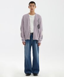 YOUTH（ユース）の「Argyle Hand Stitch Knit - Lavender（カーディガン/ボレロ）」