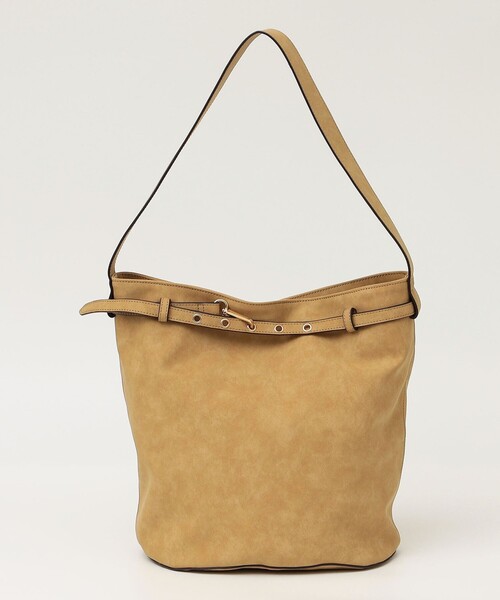 quaranciel（カランシエル）の「quaranciel: ワンハンドル ベルトデザイン トート バッグ（A4対応）（トートバッグ・レディース・ベージュ/グレー/ピンク・ONE SIZE）」の12枚目の写真