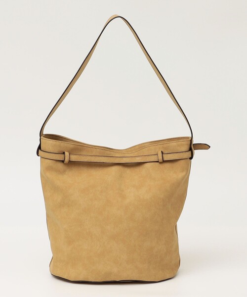 quaranciel（カランシエル）の「quaranciel: ワンハンドル ベルトデザイン トート バッグ（A4対応）（トートバッグ・レディース・ベージュ/グレー/ピンク・ONE SIZE）」の10枚目の写真