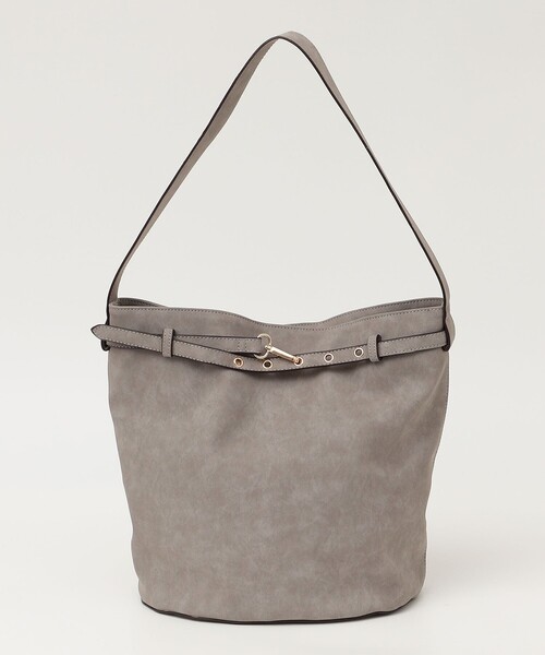 quaranciel（カランシエル）の「quaranciel: ワンハンドル ベルトデザイン トート バッグ（A4対応）（トートバッグ・レディース・ベージュ/グレー/ピンク・ONE SIZE）」の5枚目の写真