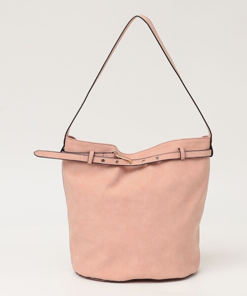 quaranciel（カランシエル）の「quaranciel: ワンハンドル ベルトデザイン トート バッグ（A4対応）（トートバッグ・レディース・ベージュ/グレー/ピンク・ONE SIZE）」の4枚目の写真