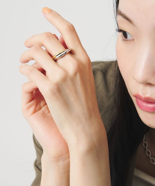 by Preek（バイプリーク）の「＜by Preek＞ミックス クロス リング（リング・レディース・その他1・11/13）」の3枚目の写真