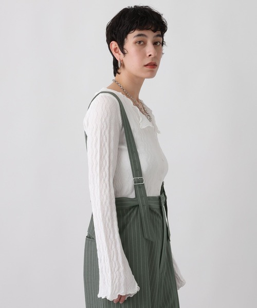 studio CLIP(スタディオクリップ)の「《ウタオ》メロウキーネックプルオーバー(Tシャツ/カットソー・レディース・オフホワイト/ブラック/ベージュ・FREE)」の10枚目の写真
