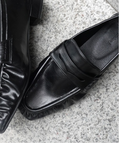 feepur（フェピュール）の「【6サイズ展開】スクエアトゥギャザーローファー（ローファー・レディース・ブラック・22.5/23.5/24.5/25/25.5/26）」の18枚目の写真