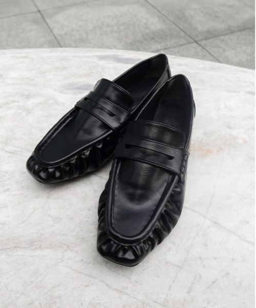 feepur（フェピュール）の「【6サイズ展開】スクエアトゥギャザーローファー（ローファー・レディース・ブラック・22.5/23.5/24.5/25/25.5/26）」の17枚目の写真